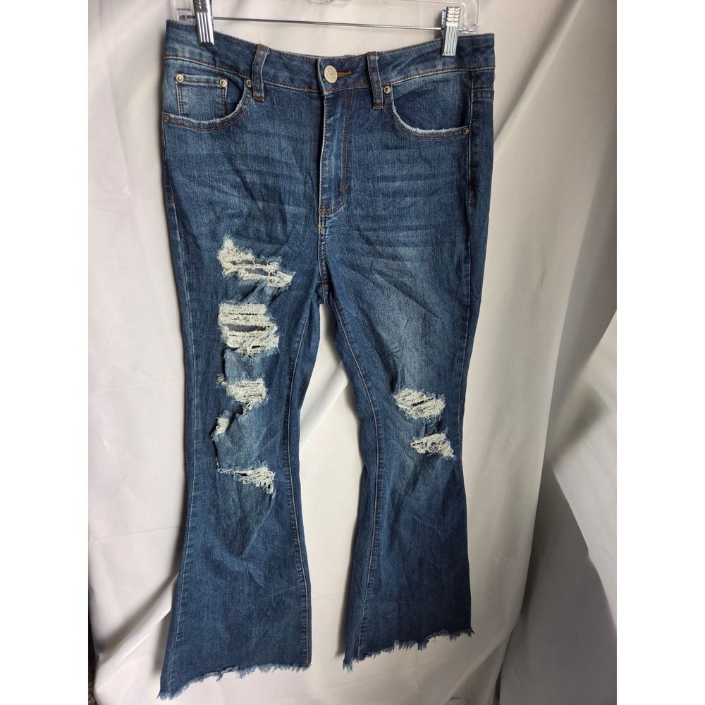 Almost Famous Jeans Women  Blue Medium Slim High Flare